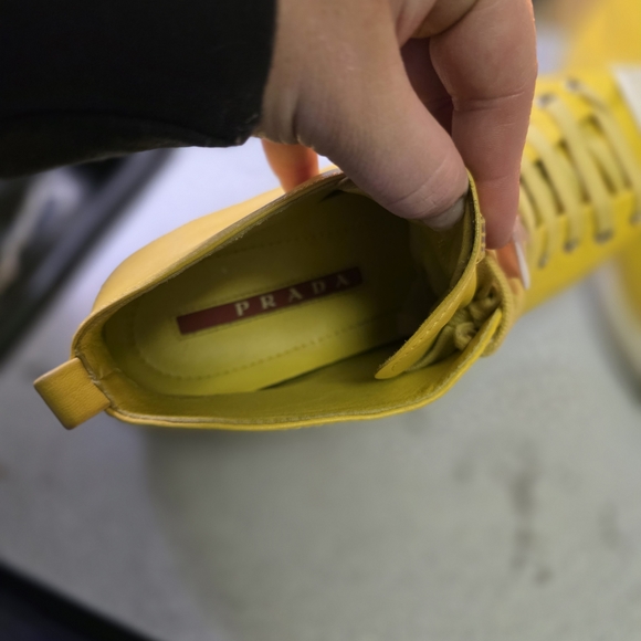 Vibrant Yellow High-Top Sneakers - Picture 4 of 5